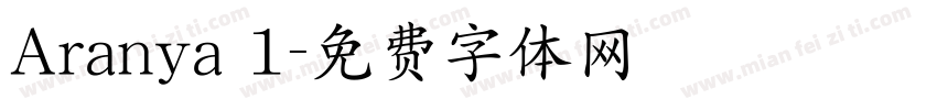 Aranya 1字体转换